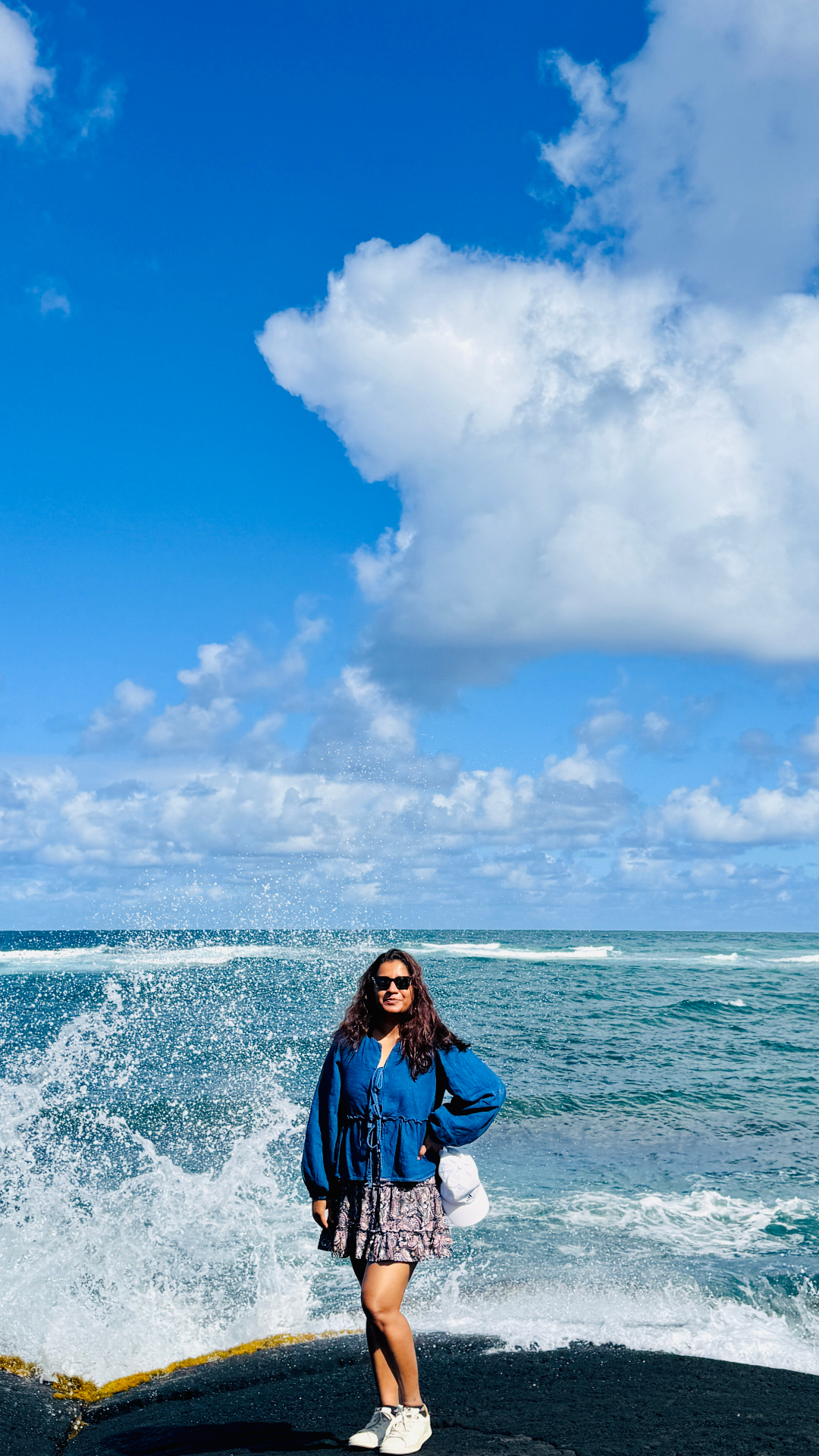 Divya Kandikatti by the ocean